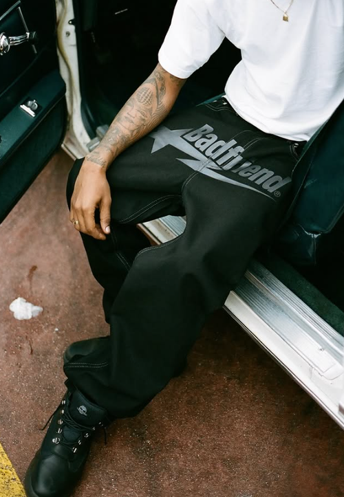 BADFRIEND - Jeans Logo - Black / Silver