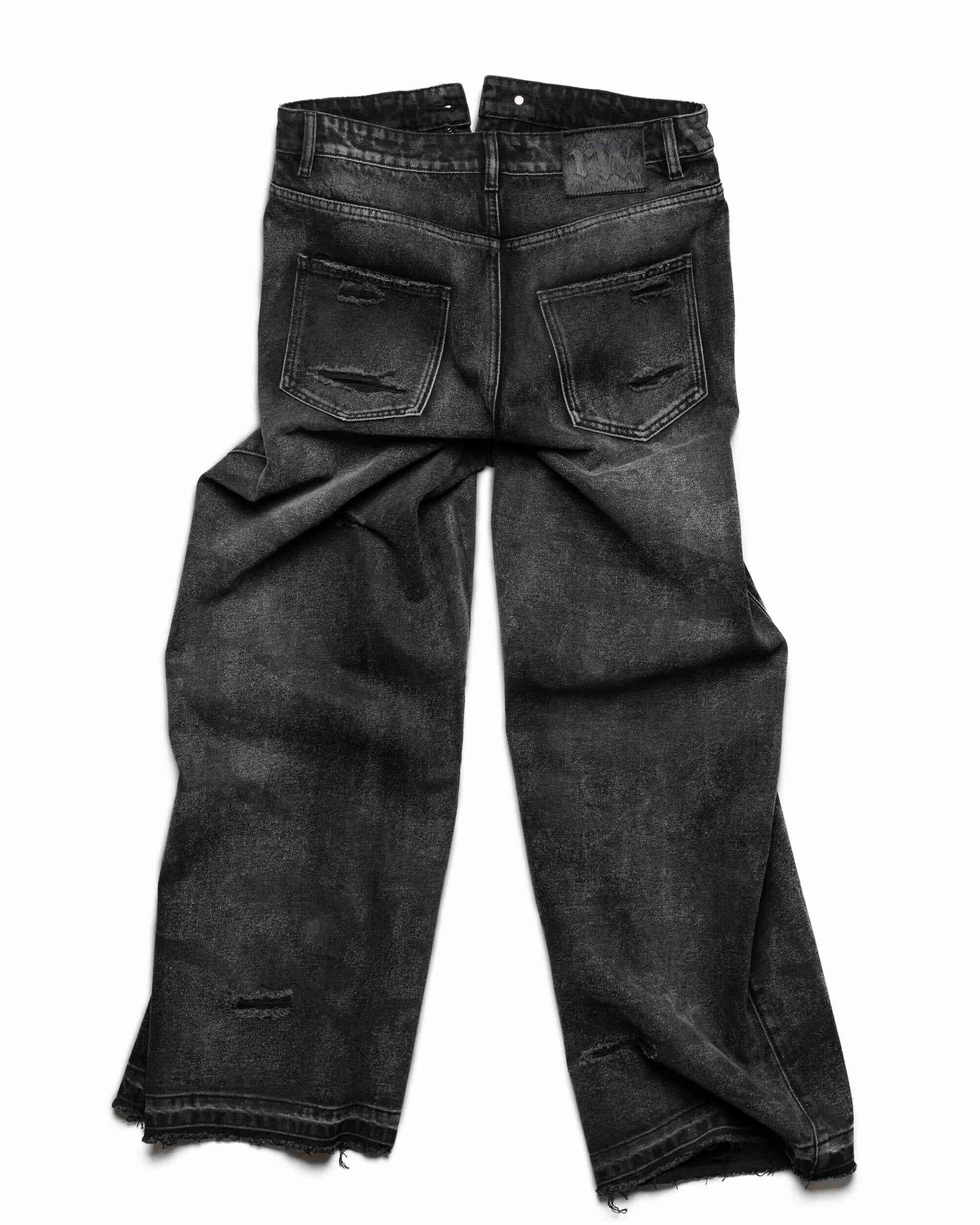 Jeans Denim Camo Engraved - Black