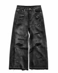 Jeans Denim Camo Engraved - Black