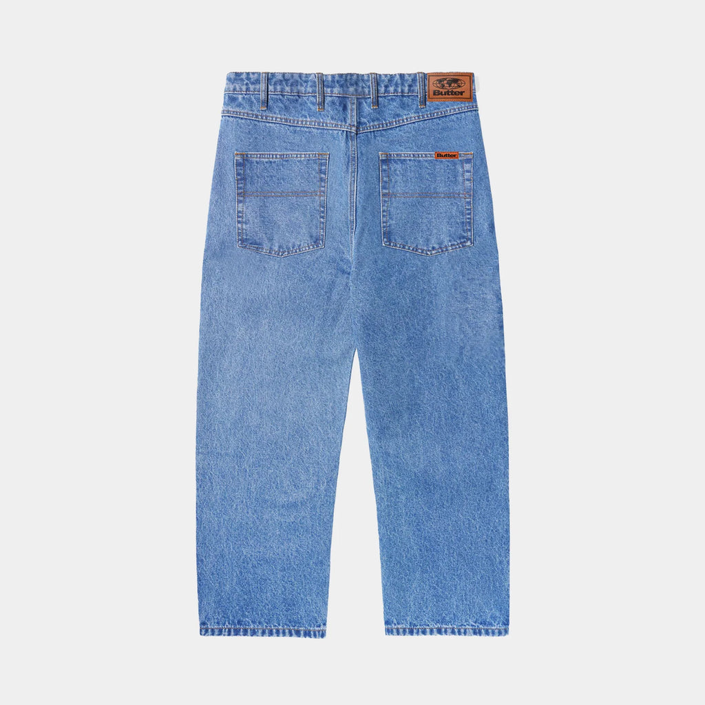 Relaxed Denim Jeans - Washed Indigo