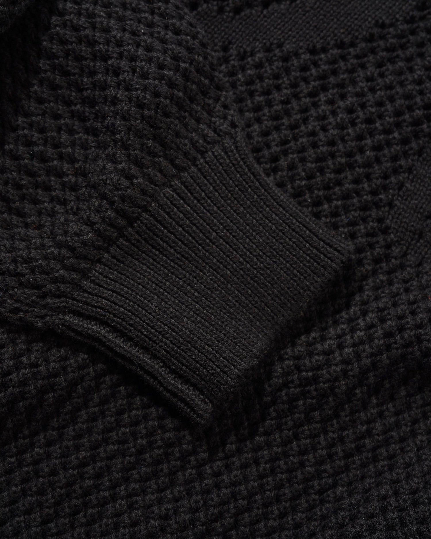 Scribble Knit Sweater - Black