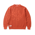 Scribble Knit Sweater - Orange
