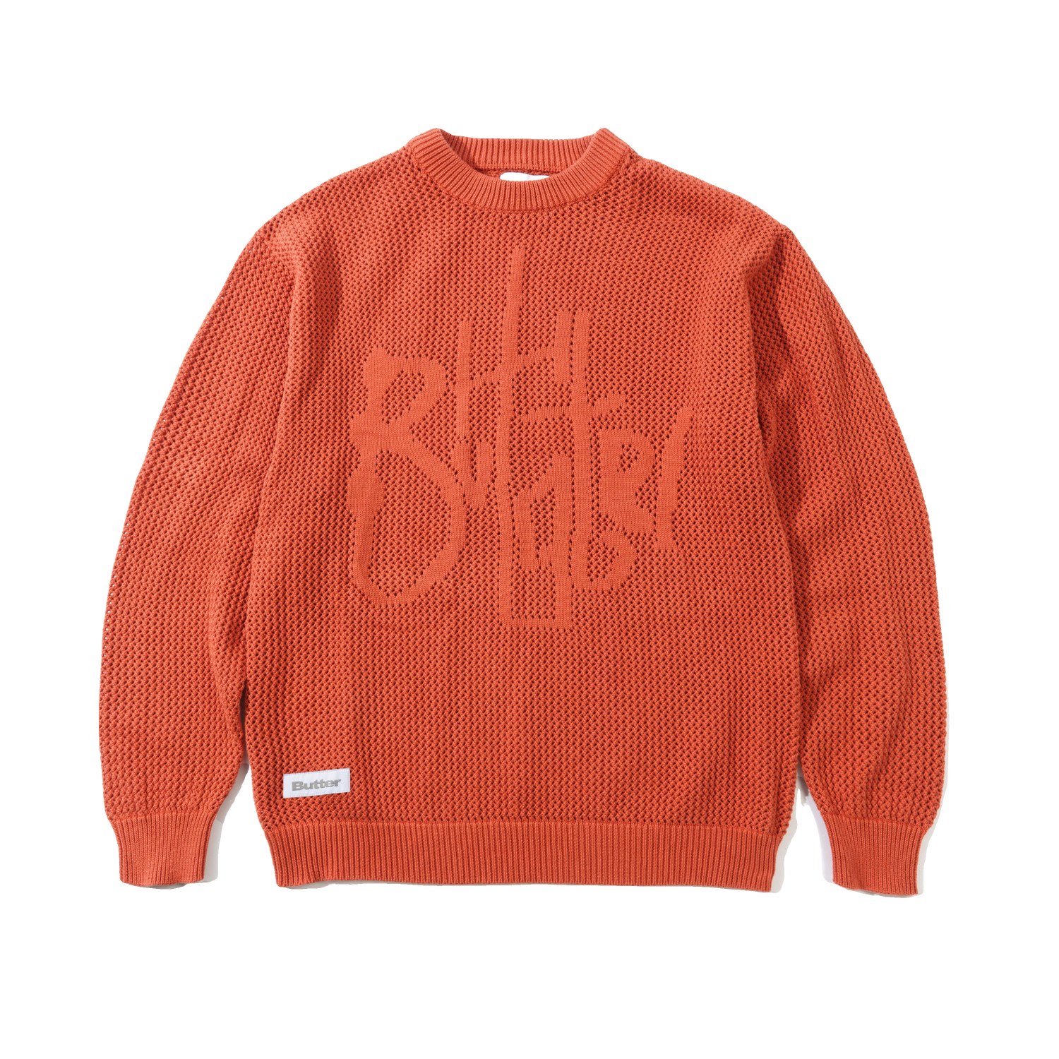 Scribble Knit Sweater - Orange
