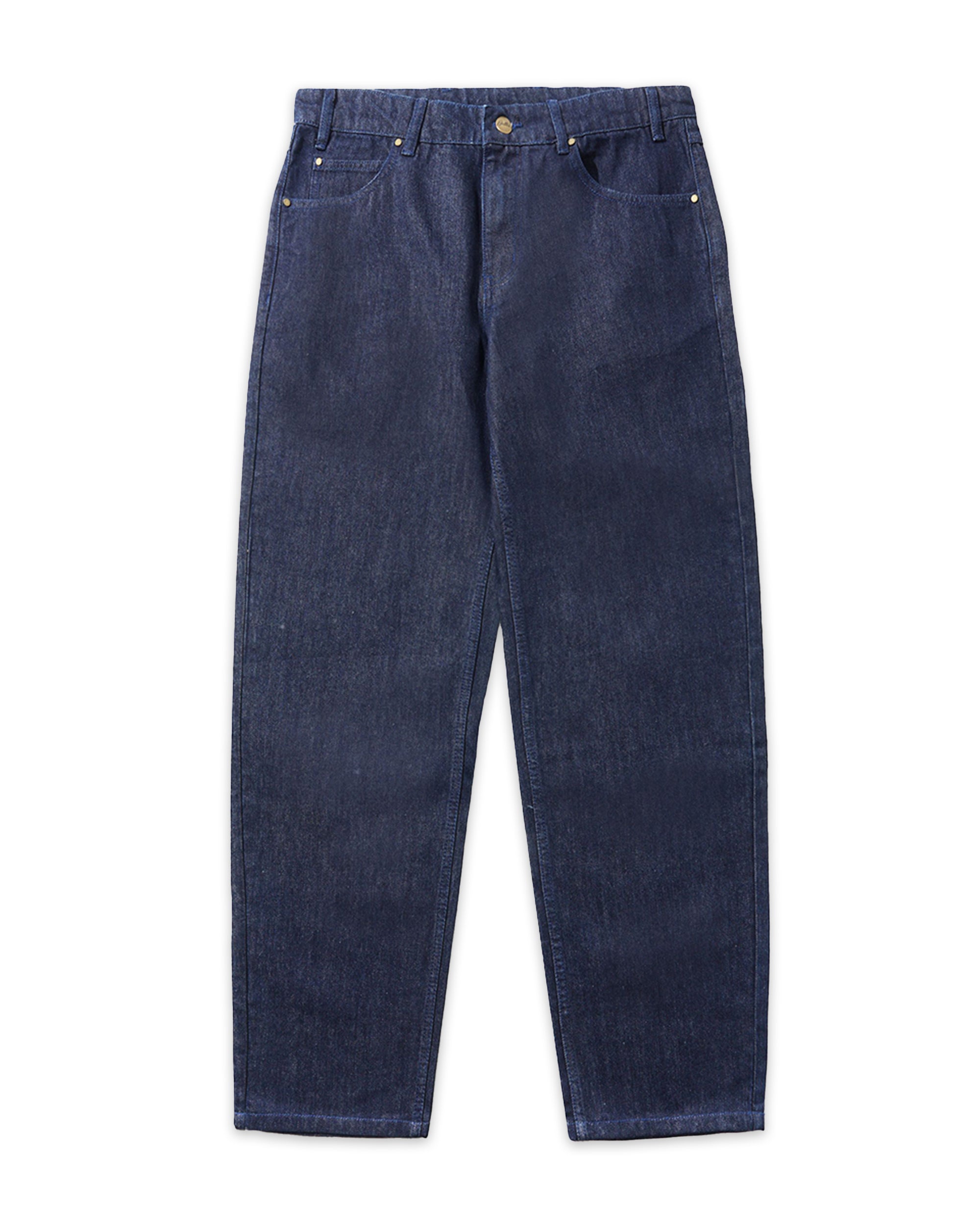 Straight Leg Denim Jeans - Dark Indigo