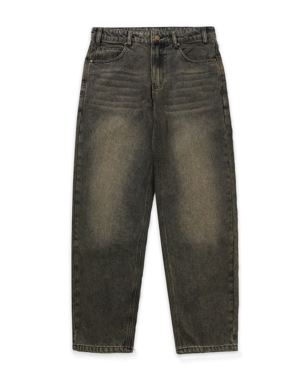 Straight Leg Denim Jeans - Brown Tint