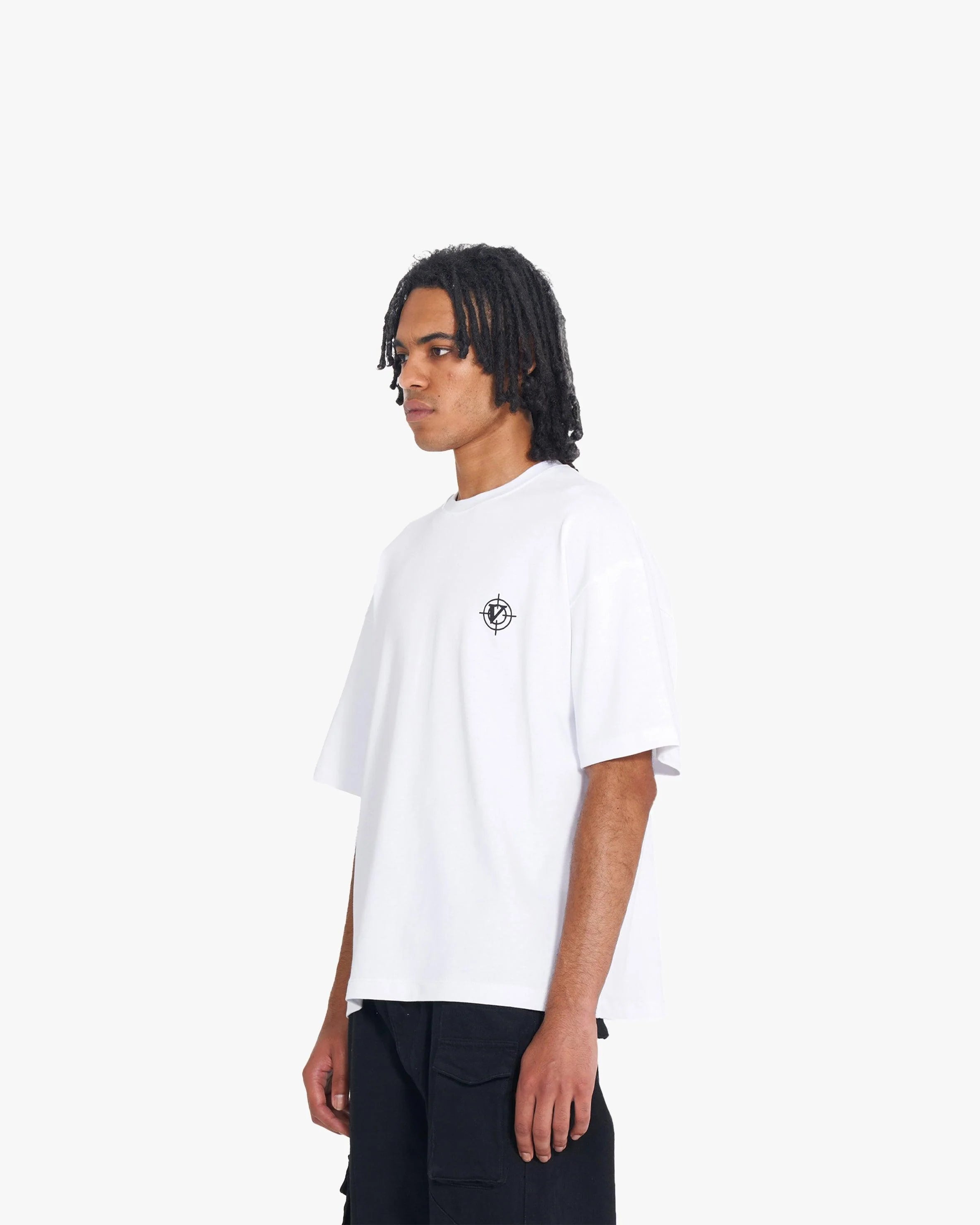 T-shirt V Logo - White