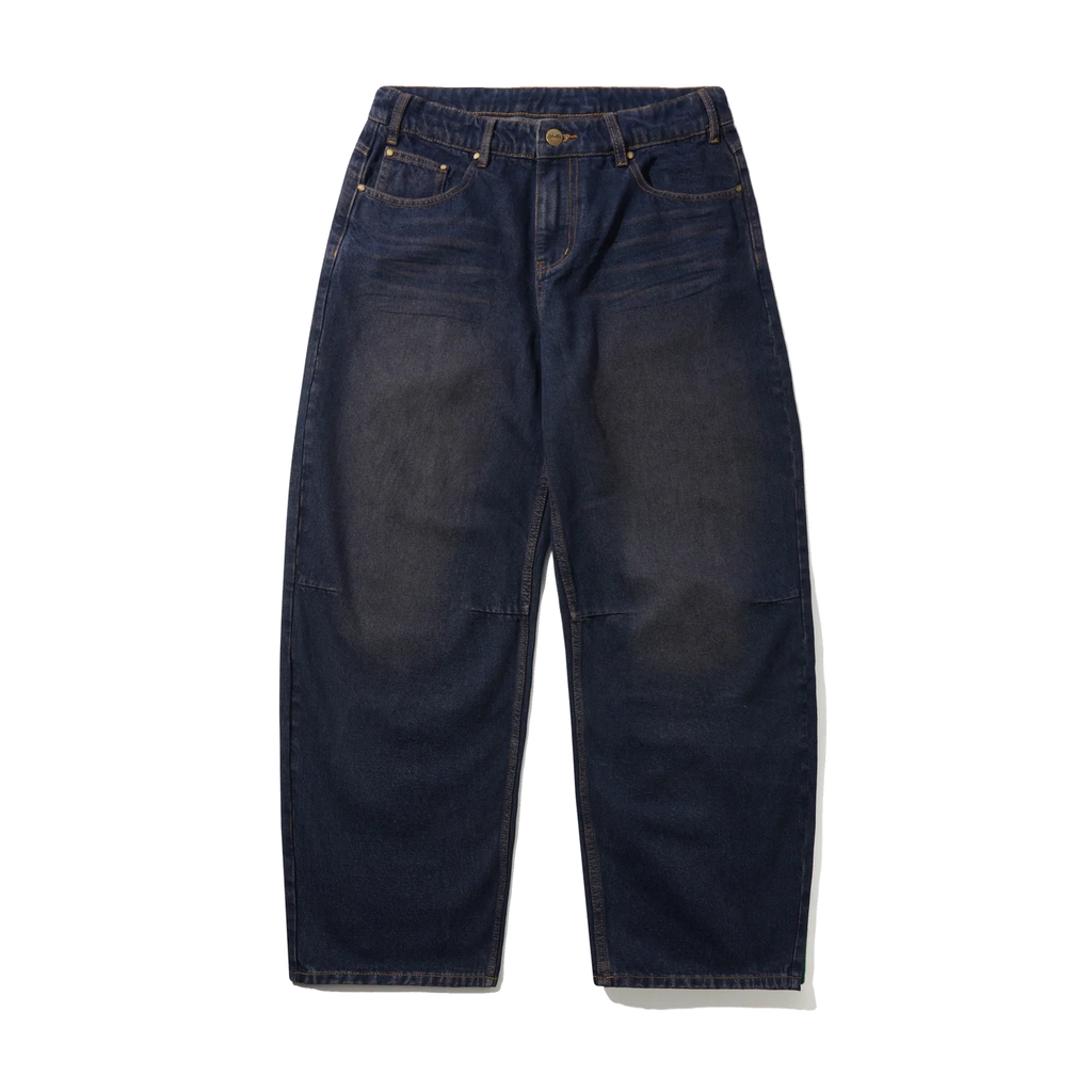 Wide Cut Denim Jeans - Dark Indigo
