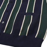 Hélas - Royal Knitted Cardigan Navy / Green